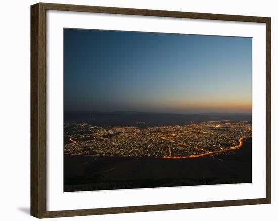 Sulaymaniyah at Night, Iraq, Middle East-Mark Chivers-Framed Photographic Print