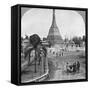 Sule Pagoda from Pagoda Street, Rangoon, Burma, 1908-null-Framed Stretched Canvas