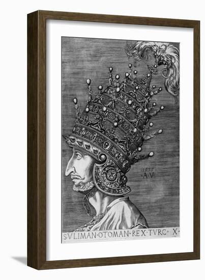 Suleiman the Magnificent, 1535 (1494-1566)-Agostino Musi-Framed Giclee Print