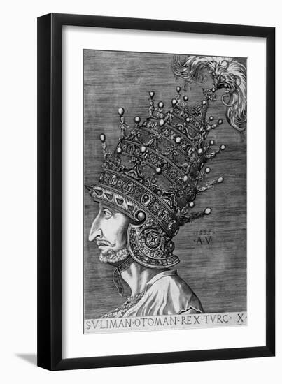 Suleiman the Magnificent, 1535 (1494-1566)-Agostino Musi-Framed Giclee Print