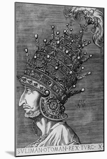 Suleiman the Magnificent, 1535 (1494-1566)-Agostino Musi-Mounted Giclee Print