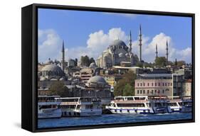 Sulemaniye Mosque, Eminonu and Bazaar District, Istanbul, Turkey, Europe-Richard-Framed Stretched Canvas