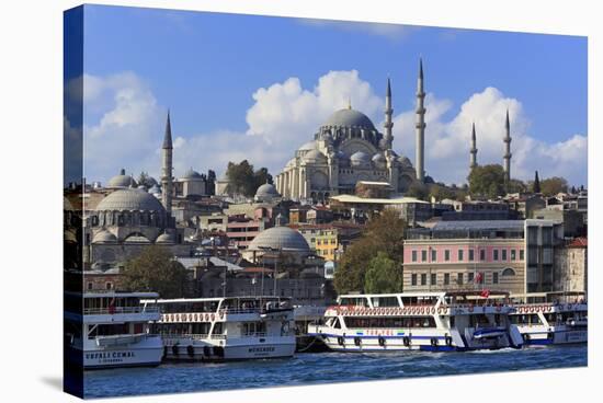 Sulemaniye Mosque, Eminonu and Bazaar District, Istanbul, Turkey, Europe-Richard-Stretched Canvas