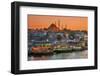 Suleymaniye Mosque and City Skyline at Sunset, Istanbul, Turkey-Stefano Politi Markovina-Framed Premium Photographic Print