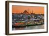 Suleymaniye Mosque and City Skyline at Sunset, Istanbul, Turkey-Stefano Politi Markovina-Framed Photographic Print