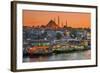 Suleymaniye Mosque and City Skyline at Sunset, Istanbul, Turkey-Stefano Politi Markovina-Framed Photographic Print