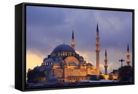 Suleymaniye Mosque, Eminonuand Bazaar District, Istanbul, Turkey, Europe-Richard Cummins-Framed Stretched Canvas