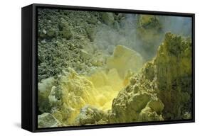 Sulfur in a Volcano Crater, Papua New Guinea, New Britain, Kimbe Bay-Reinhard Dirscherl-Framed Stretched Canvas