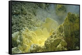 Sulfur in a Volcano Crater, Papua New Guinea, New Britain, Kimbe Bay-Reinhard Dirscherl-Framed Stretched Canvas