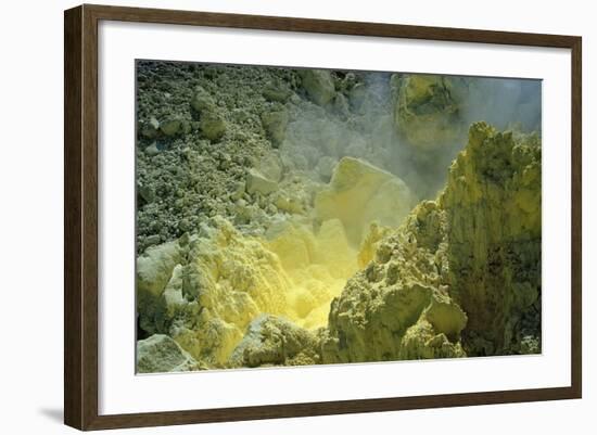 Sulfur in a Volcano Crater, Papua New Guinea, New Britain, Kimbe Bay-Reinhard Dirscherl-Framed Photographic Print