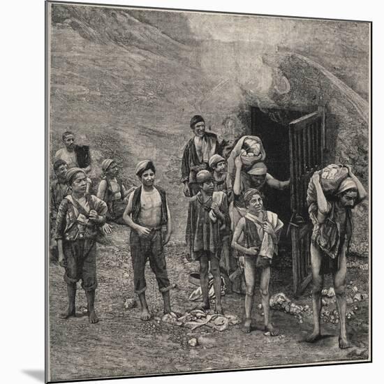 Sulfur Mining in Sicily-Stefano Bianchetti-Mounted Giclee Print