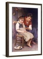 Sulking-William Adolphe Bouguereau-Framed Art Print