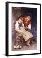 Sulking-William Adolphe Bouguereau-Framed Art Print