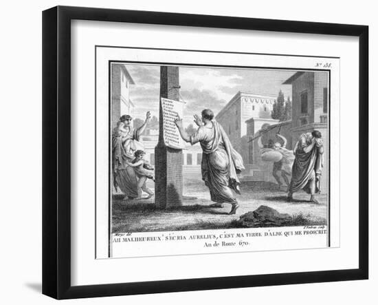 Sulla Now Dictator Posts Lists of Proscribed Citizens-Augustyn Mirys-Framed Art Print