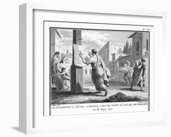 Sulla Now Dictator Posts Lists of Proscribed Citizens-Augustyn Mirys-Framed Art Print