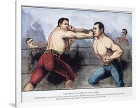 Sullivan and Kilrain Fight-null-Framed Giclee Print