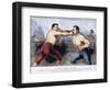 Sullivan and Kilrain Fight-null-Framed Giclee Print