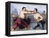Sullivan and Kilrain Fight-null-Framed Stretched Canvas