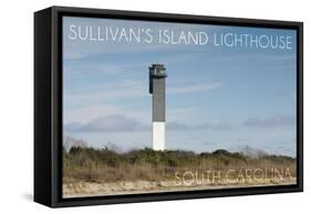 Sullivan's Island, South Carolina - Charleston Light-Lantern Press-Framed Stretched Canvas