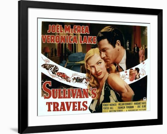 Sullivan's Travels, Veronica Lake, Joel Mccrea, 1941-null-Framed Art Print