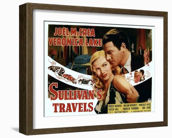 Sullivan's Travels, Veronica Lake, Joel Mccrea, 1941-null-Framed Art Print