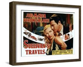 Sullivan's Travels, Veronica Lake, Joel Mccrea, 1941-null-Framed Art Print