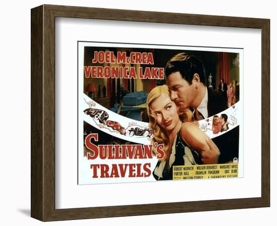 Sullivan's Travels, Veronica Lake, Joel Mccrea, 1941-null-Framed Art Print