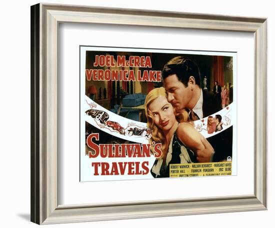 Sullivan's Travels, Veronica Lake, Joel Mccrea, 1941-null-Framed Art Print