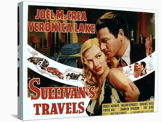 Sullivan's Travels, Veronica Lake, Joel Mccrea, 1941-null-Stretched Canvas