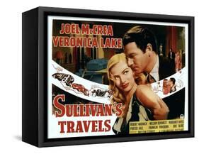 Sullivan's Travels, Veronica Lake, Joel Mccrea, 1941-null-Framed Stretched Canvas