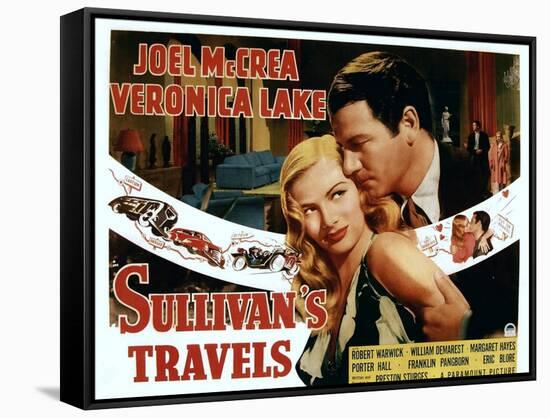 Sullivan's Travels, Veronica Lake, Joel Mccrea, 1941-null-Framed Stretched Canvas