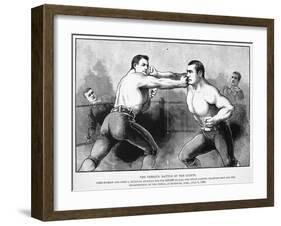 Sullivan vs Kilrain, 1889-null-Framed Giclee Print