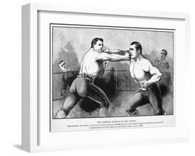 Sullivan vs Kilrain, 1889-null-Framed Giclee Print