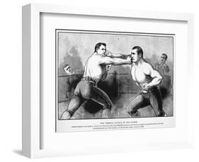 Sullivan vs Kilrain, 1889-null-Framed Giclee Print