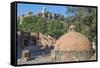 Sulphur bath cupola, Narikala Fortress and St. Nicholas Church, Tbilisi, Georgia, Caucasus, Asia-G&M Therin-Weise-Framed Stretched Canvas