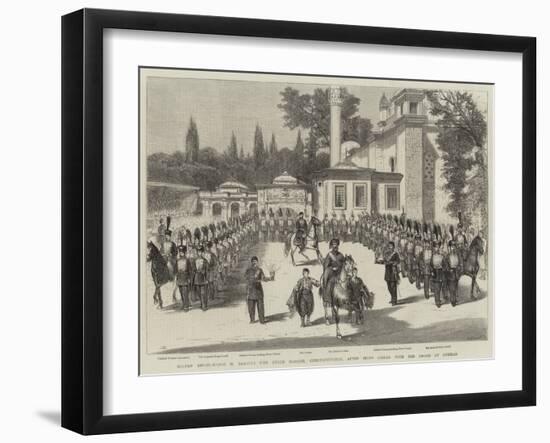 Sultan Abd-Ul-Hamid II Leaving the Eyoub Mosque-Joseph Nash-Framed Giclee Print