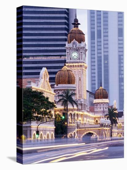 Sultan Abdu Samad Building, Kuala Lumpur Law Court, Illuminated at Night, Kuala Lumpur, Malaysia-Charcrit Boonsom-Stretched Canvas