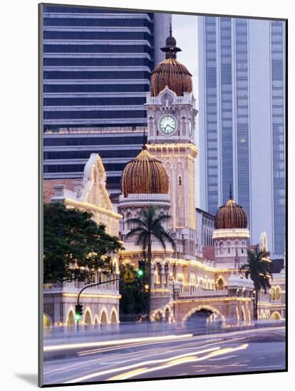 Sultan Abdu Samad Building, Kuala Lumpur Law Court, Illuminated at Night, Kuala Lumpur, Malaysia-Charcrit Boonsom-Mounted Photographic Print