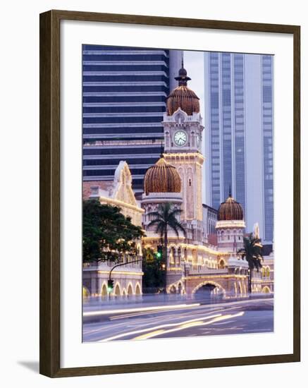 Sultan Abdu Samad Building, Kuala Lumpur Law Court, Illuminated at Night, Kuala Lumpur, Malaysia-Charcrit Boonsom-Framed Photographic Print