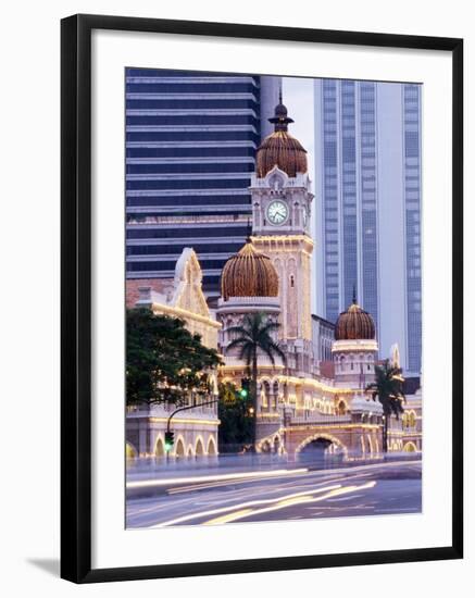 Sultan Abdu Samad Building, Kuala Lumpur Law Court, Illuminated at Night, Kuala Lumpur, Malaysia-Charcrit Boonsom-Framed Photographic Print