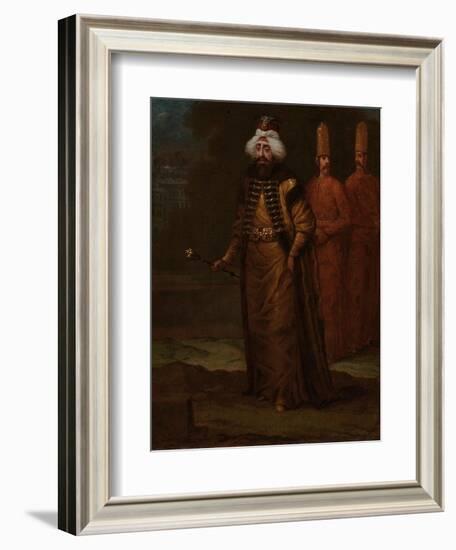 Sultan Ahmed III, c.1727-30-Jean Baptiste Vanmour-Framed Giclee Print