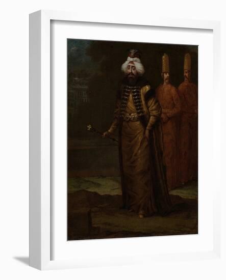 Sultan Ahmed III-Jean Baptiste Vanmour-Framed Art Print