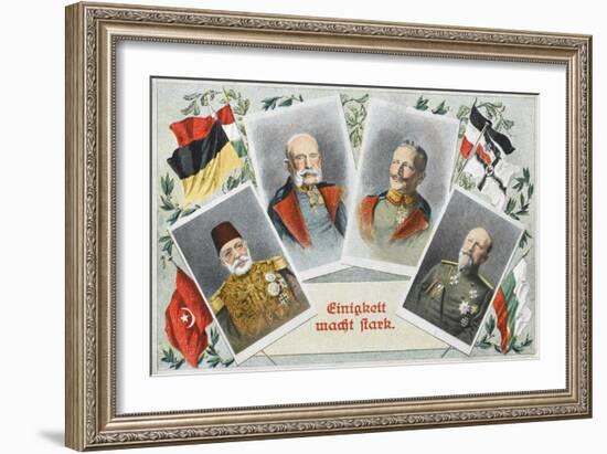 Sultan Mehmed V Reshad of Turkey and Allies-null-Framed Art Print