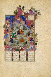 The Feast of Sada. from the Shahnama (Book of King), C. 1525-Sultan Muhammad-Framed Stretched Canvas
