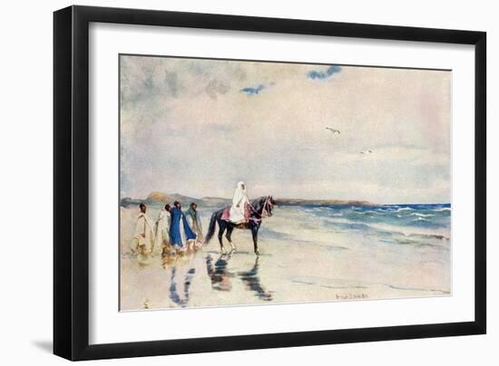 Sultan Mulai Abd-Ul-Aziz on the West Shore of Morocco, Circa 1900-null-Framed Giclee Print