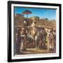 Sultan of Morocco, Leaving His Palace of Meknes with His Entourage, March 1832, 1845-Eugene Delacroix-Framed Giclee Print