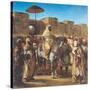 Sultan of Morocco, Leaving His Palace of Meknes with His Entourage, March 1832, 1845-Eugene Delacroix-Stretched Canvas
