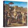 Sultan of Morocco, Leaving His Palace of Meknes with His Entourage, March 1832, 1845-Eugene Delacroix-Stretched Canvas