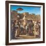 Sultan of Morocco, Leaving His Palace of Meknes with His Entourage, March 1832, 1845-Eugene Delacroix-Framed Giclee Print
