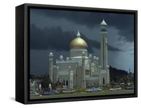 Sultan Omar Ali Saifuddin Mosque, Completed 1958, Bandarseribeg, Brunei, Borneo, Southeast Asia-Ursula Gahwiler-Framed Stretched Canvas